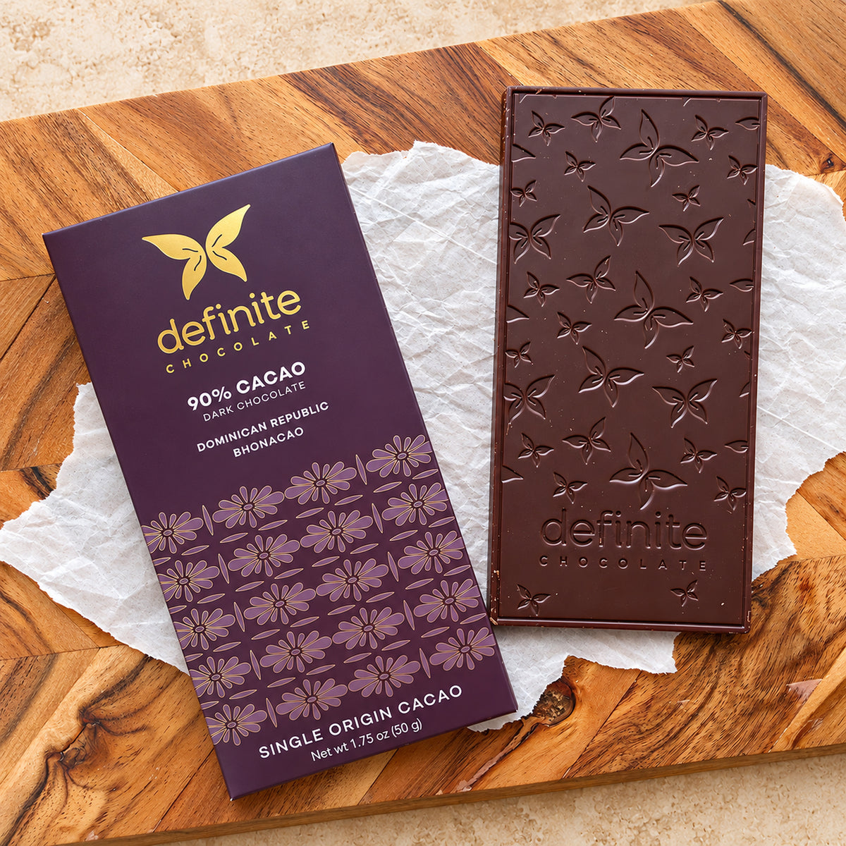 Definite Chocolate 90% Dark Chocolate Bar