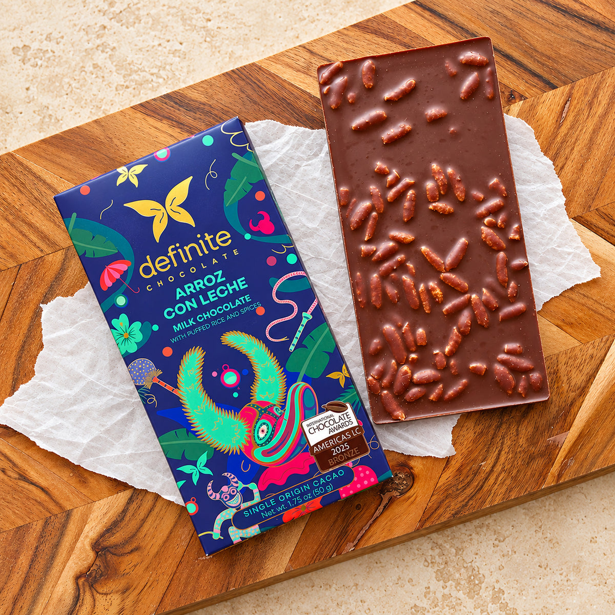 Definite Chocolate Arroz Con Leche Milk Chocolate Bar