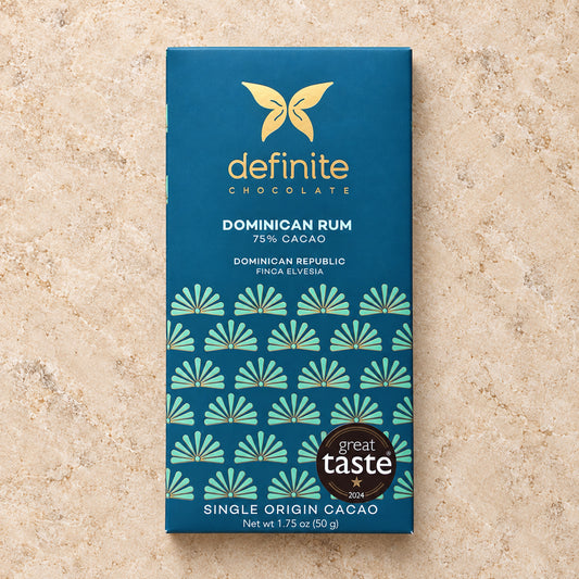 Definite Chocolate Dominican Rum 75% Dark Chocolate Bar