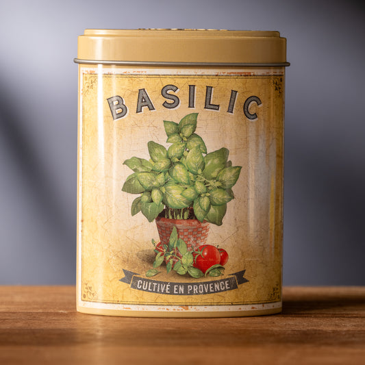 Esprit Provence Dried Basil - Tin-Front