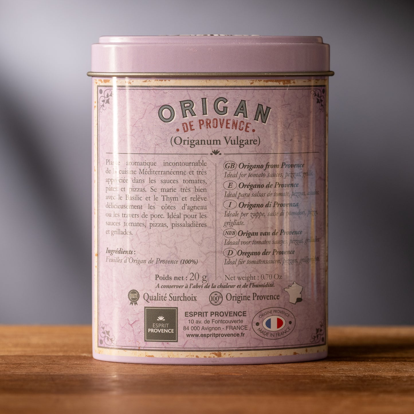 Esprit Provence Origan - Dried Oregano - Tin-Back