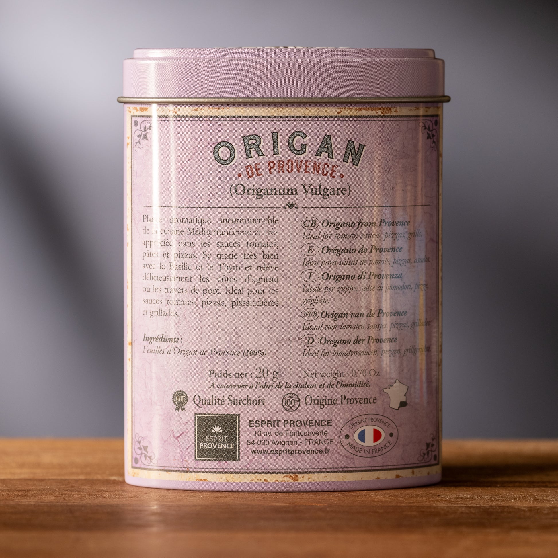 Esprit Provence Origan - Dried Oregano - Tin-Back