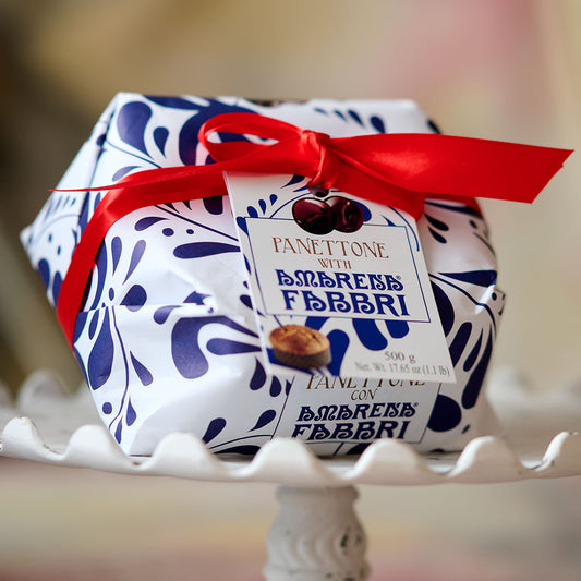 Fabbri Panettone with Candied Black Amarena Cherries