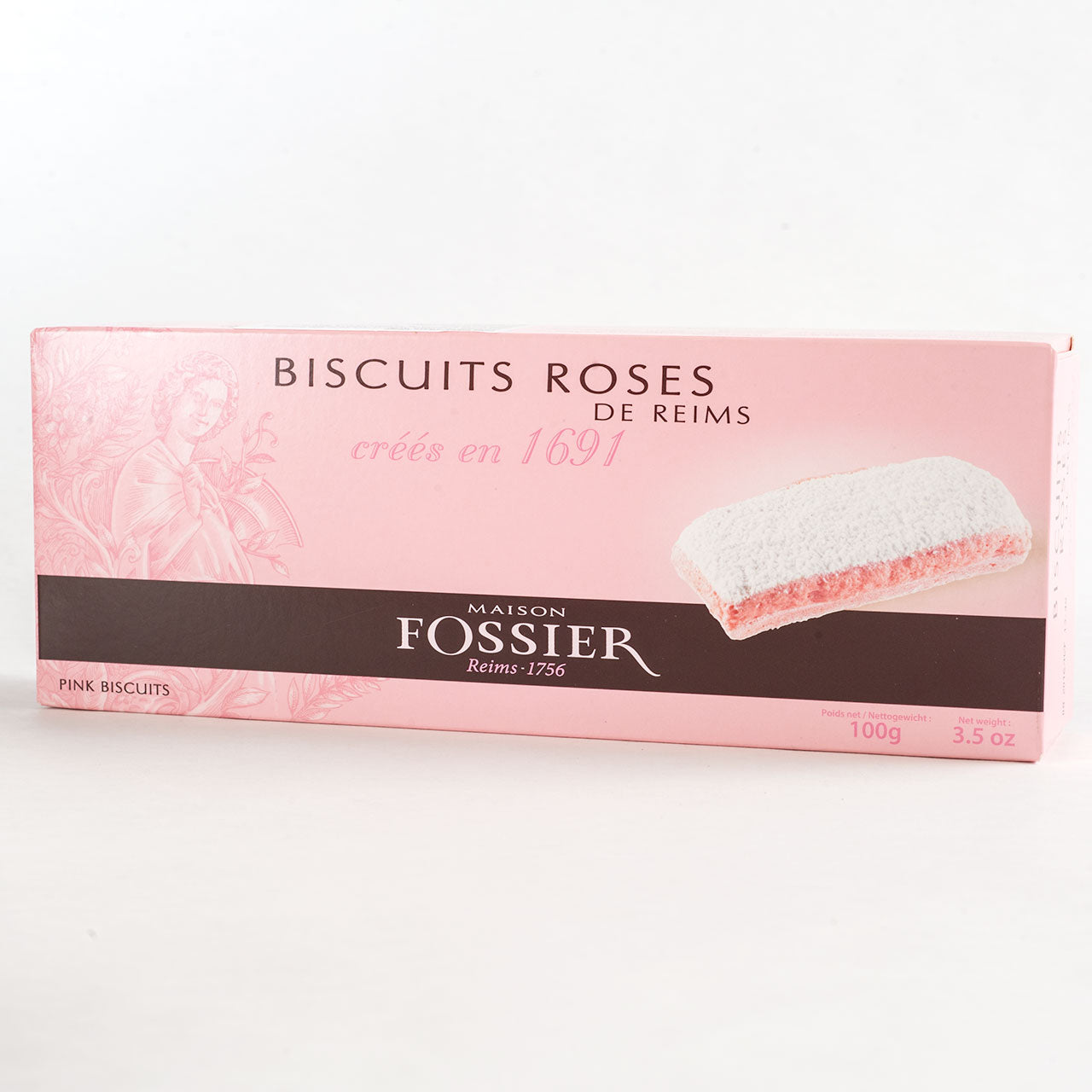 Fossier Pink Champagne Biscuits - Box