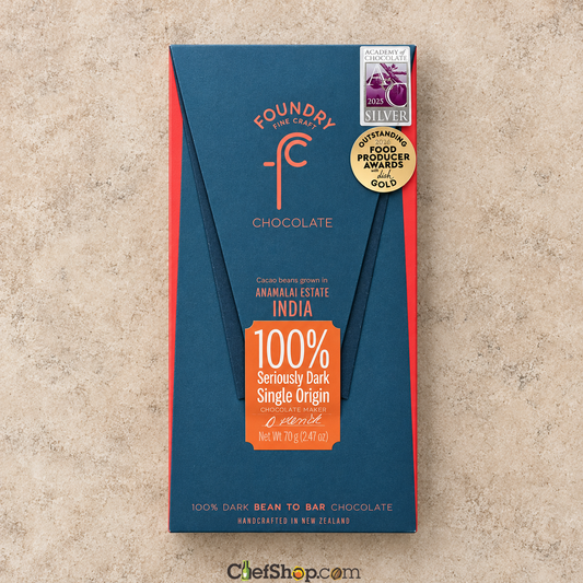 Foundry Chocolate India 100% Dark Chocolate Bar - Anamalai Estate