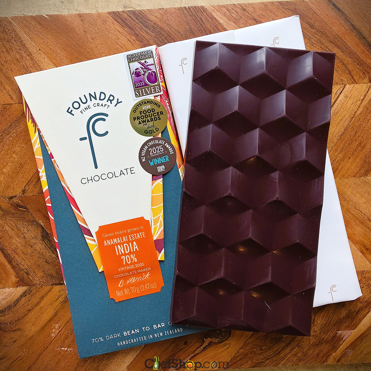 Foundry Chocolate India 70% Dark Chocolate Bar