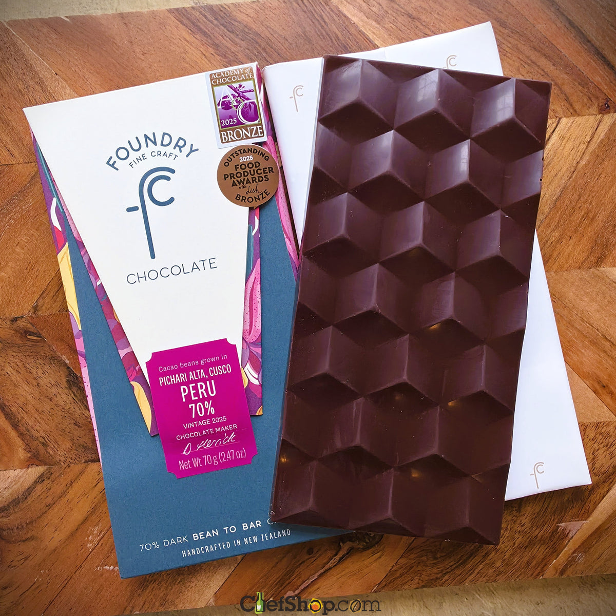 Foundry Chocolate Peru 70% Dark Chocolate Bar