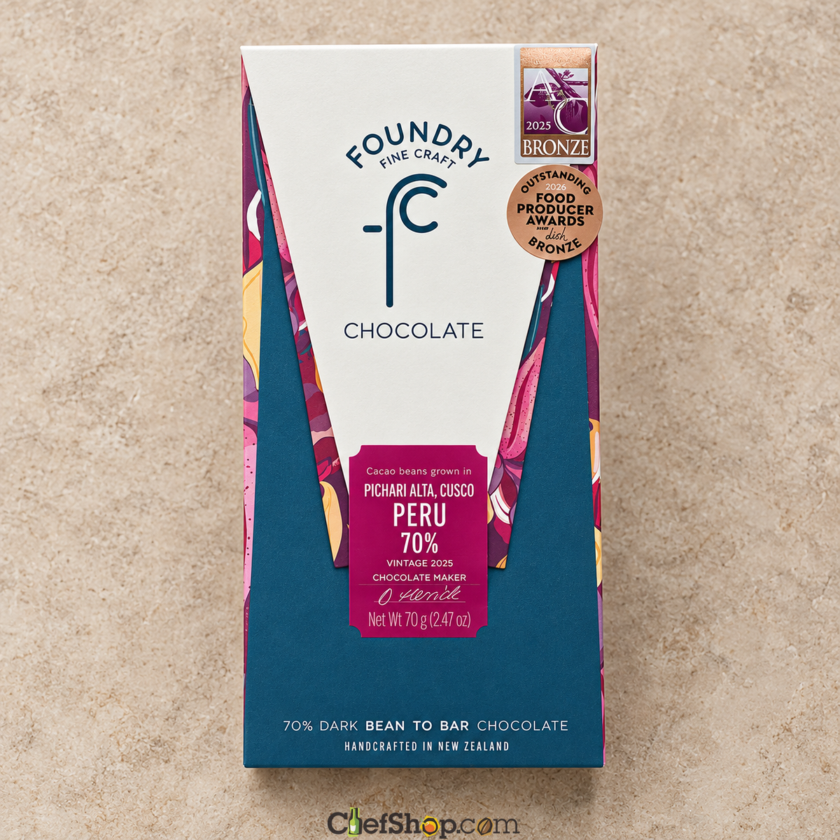 Foundry Chocolate Peru 70% Dark Chocolate Bar