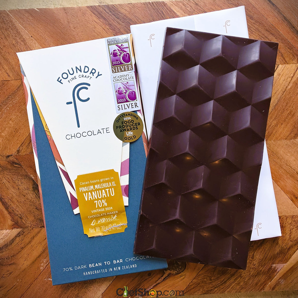 Foundry Chocolate Vanuatu 70% Dark Chocolate Bar