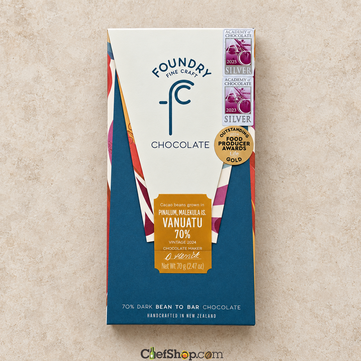 Foundry Chocolate Vanuatu 70% Dark Chocolate Bar