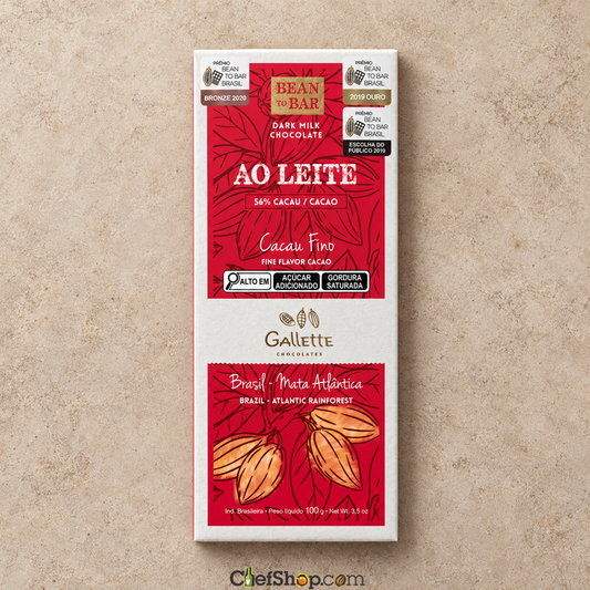 Gallette Chocolates 56% Dark Milk Chocolate Bar