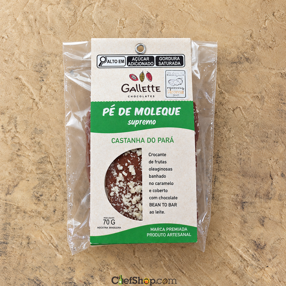 Gallette Chocolates Brazil Nut Caramel Bar