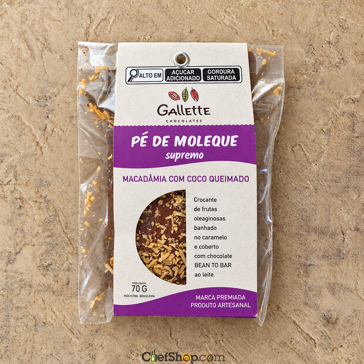Gallette Chocolates Coconut-Macadamia Caramel Bar