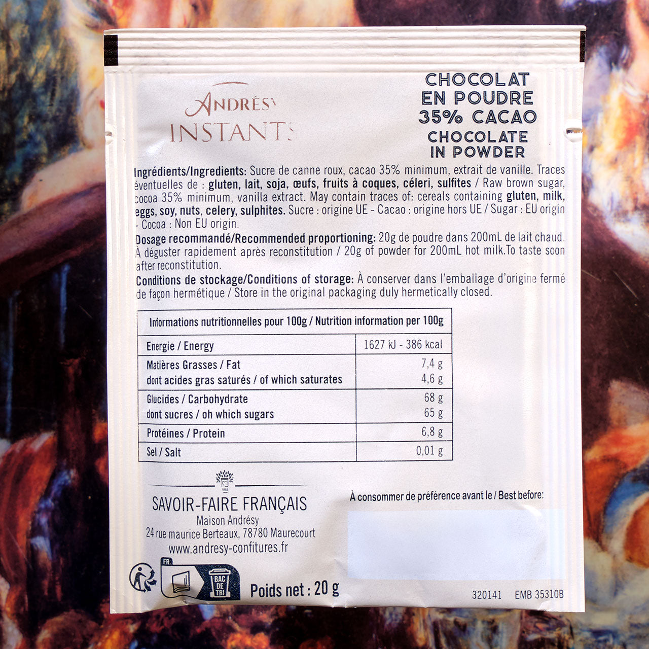 Gastronomie Française Andrésy Instants Chocolat en Poudre - 10 PK