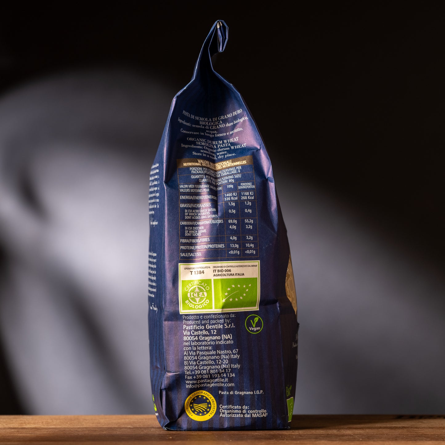 GENTILE Organic Rigatoni Pasta