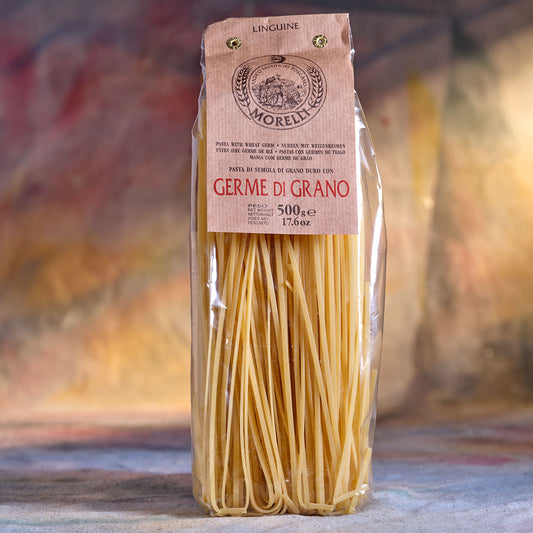 Morelli Linguine with Wheat Germ Pasta