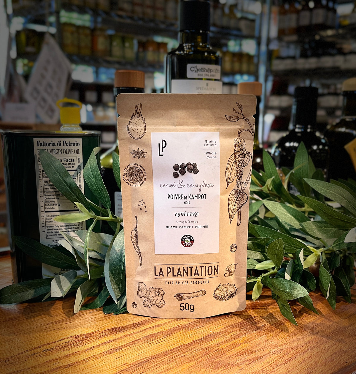 La Plantation Whole Dried Black Kampot Peppercorns (IGP)