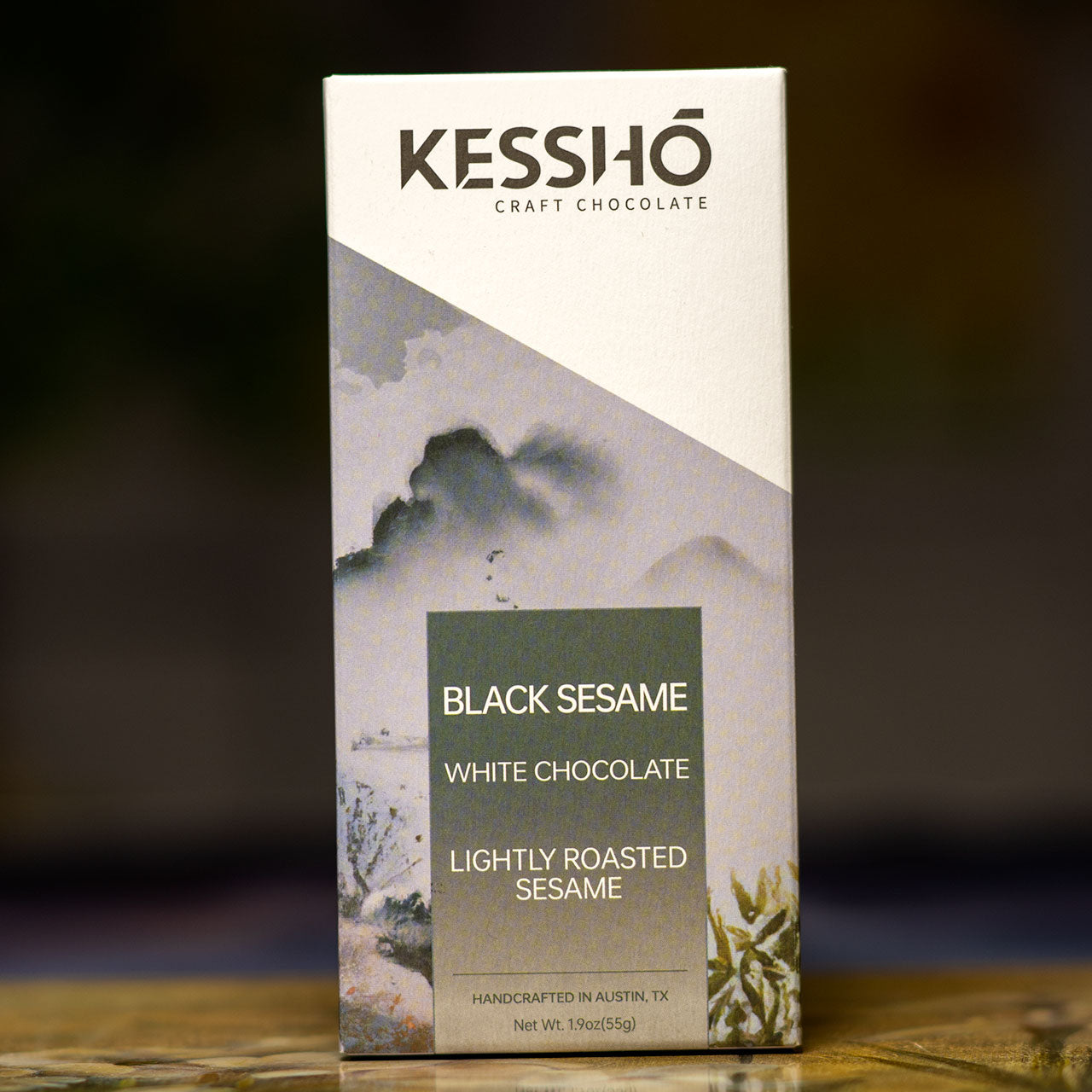 KESSHO Black Sesame White Chocolate Bar