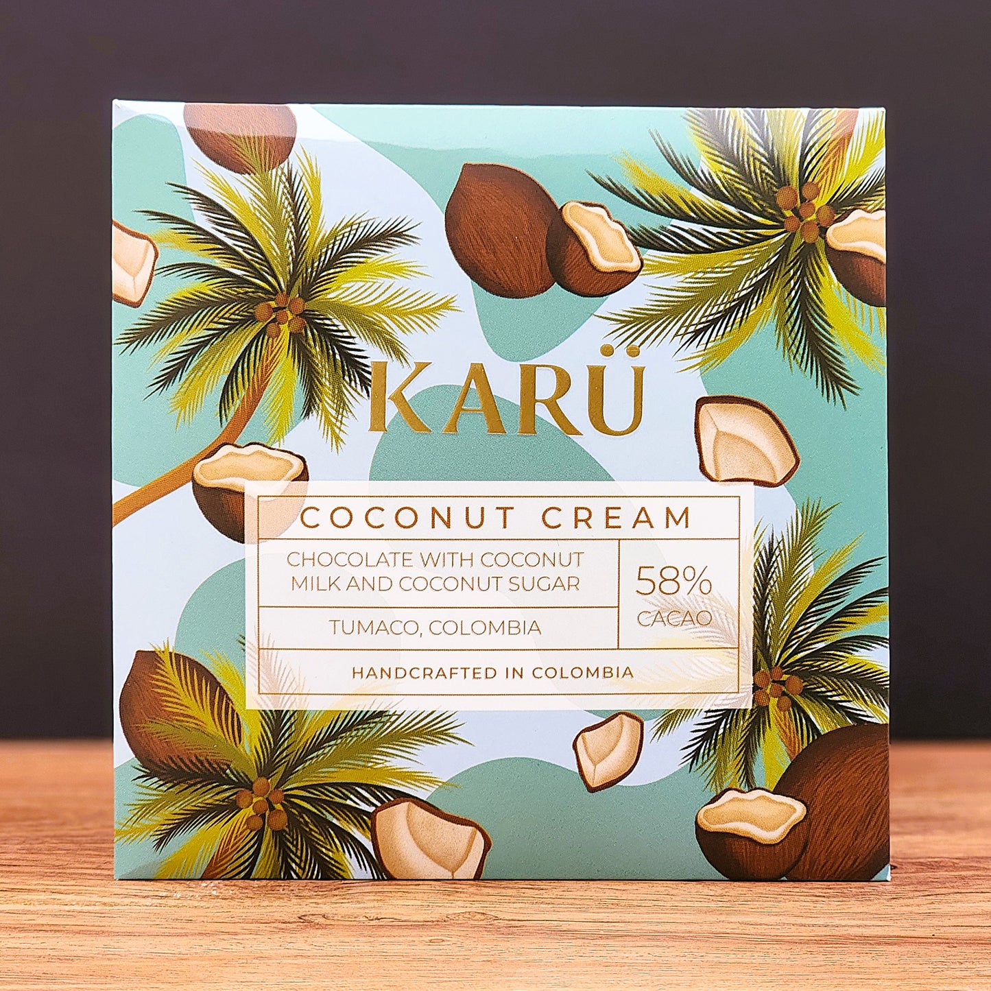 KARÜ Coconut Cream 58% Coconut Milk Chocolate Bar with Coconut Sugar