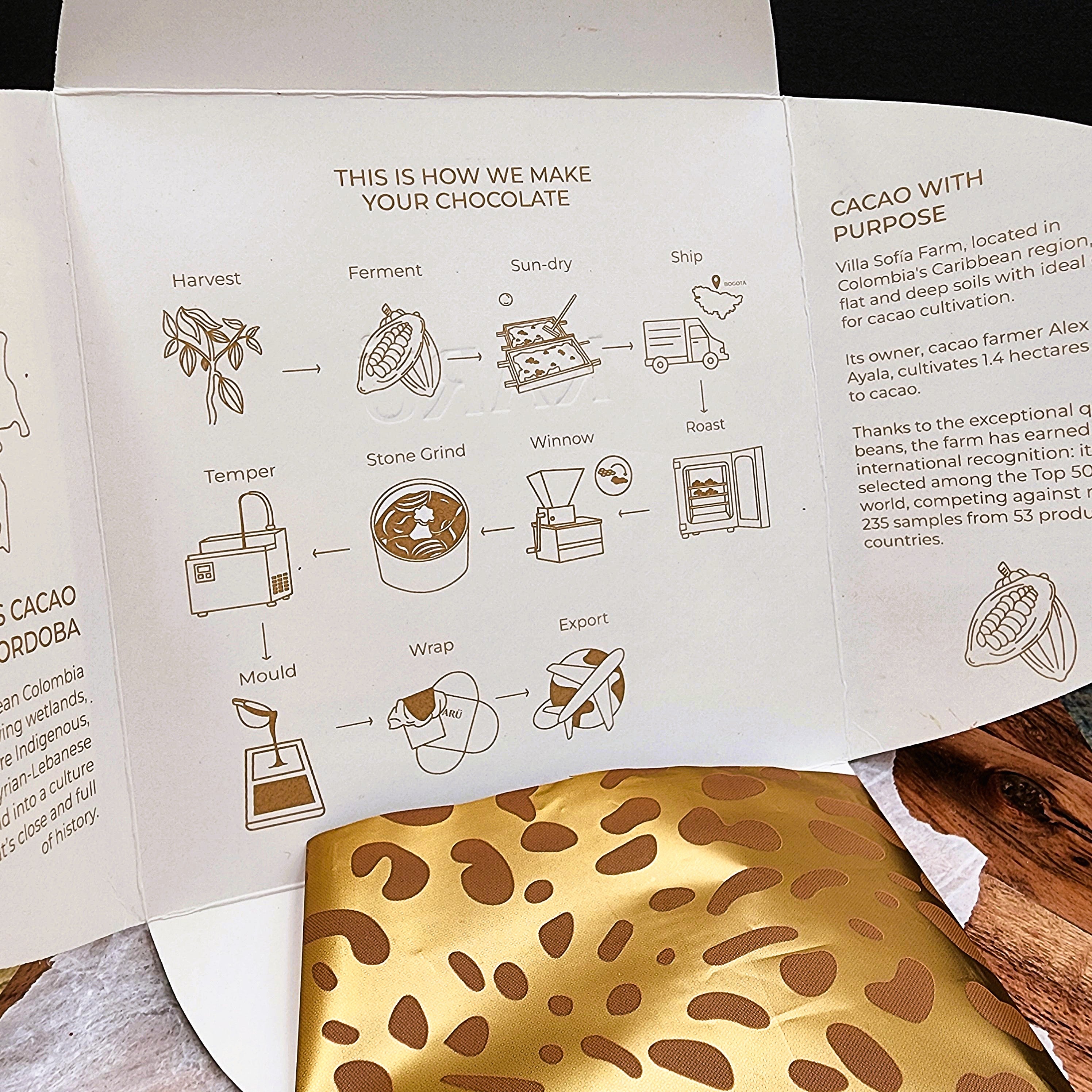 ショコラページ KARÜ Maracuyá 50% Dark Milk Chocolate with Passion Fruit