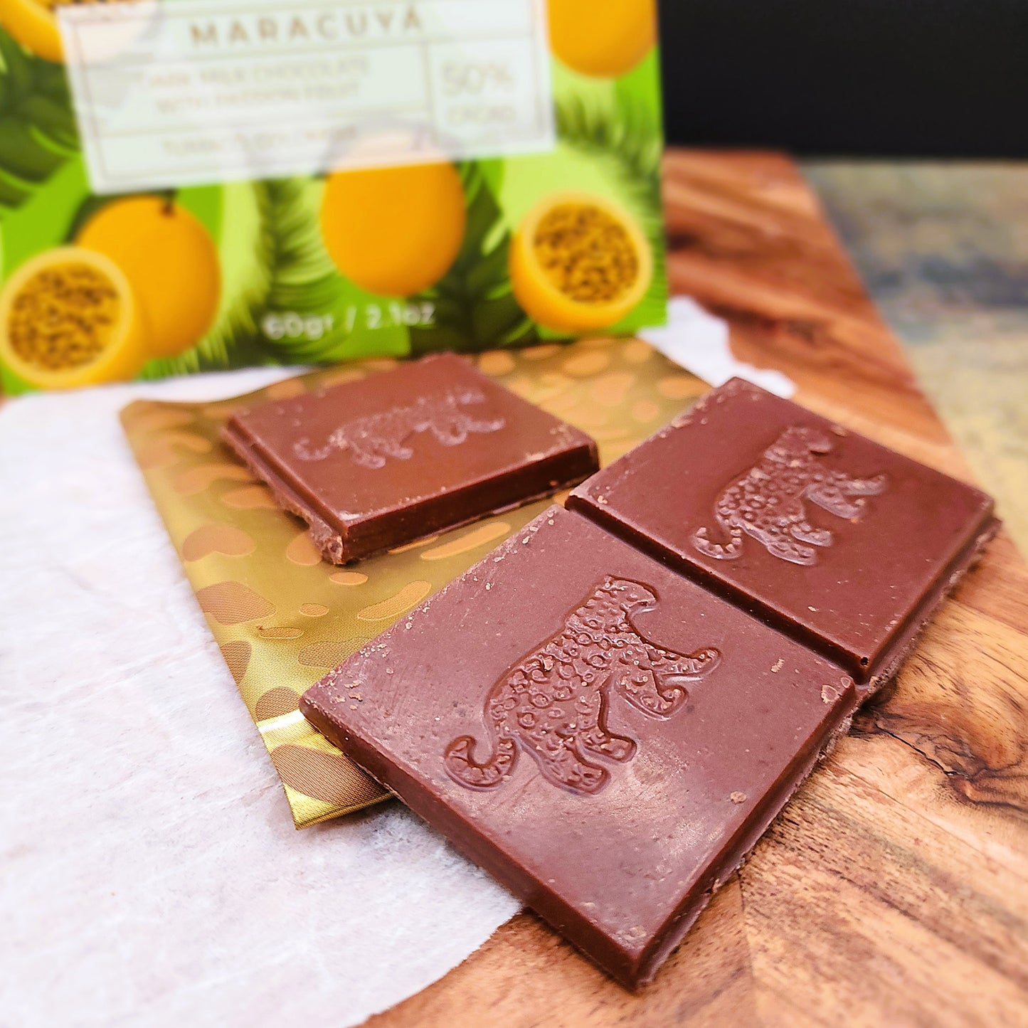 KARÜ Maracuya 50% Dark Milk Chocolate Bar with Passion Fruit