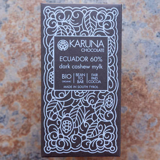 Karuna 60-Percent Ecuador Dark Cashew Milk Chocolate Bar