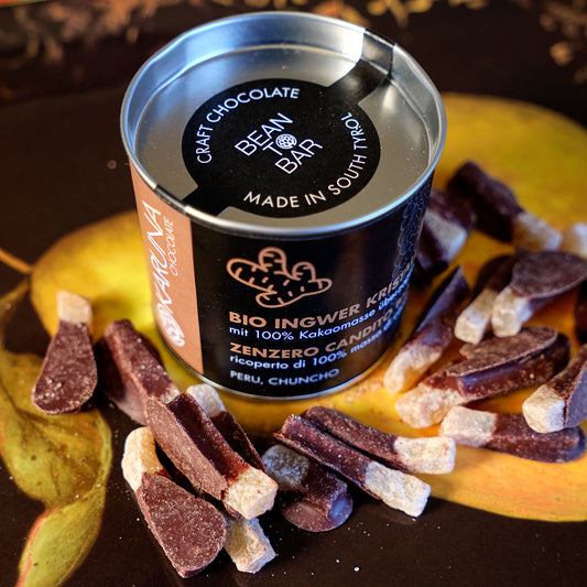 Karuna Organic Candied Ginger in 100% Dark Chocolate