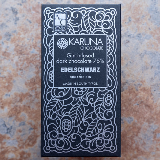 Karuna Organic Gin-Infused Percent Dark Chocolate Bar