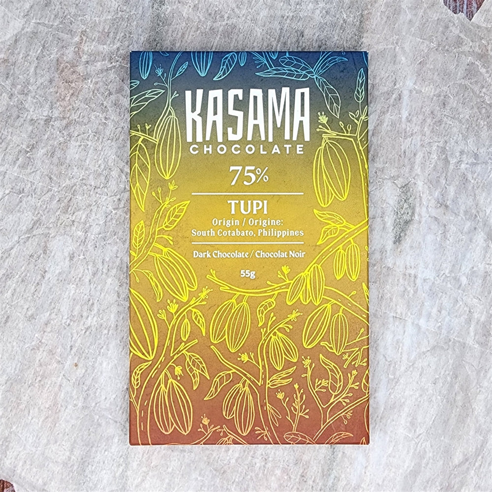 Kasama 75% Tupi Organic Dark Chocolate Bar 