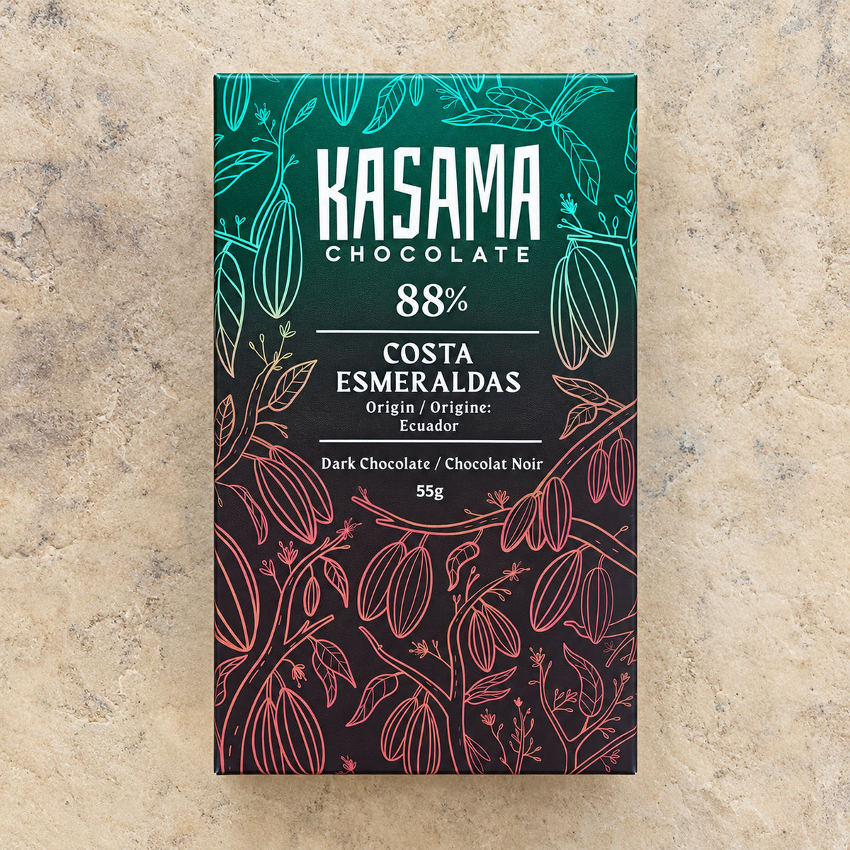 Kasama Costa Esmeraldas 88% Dark Chocolate Bar