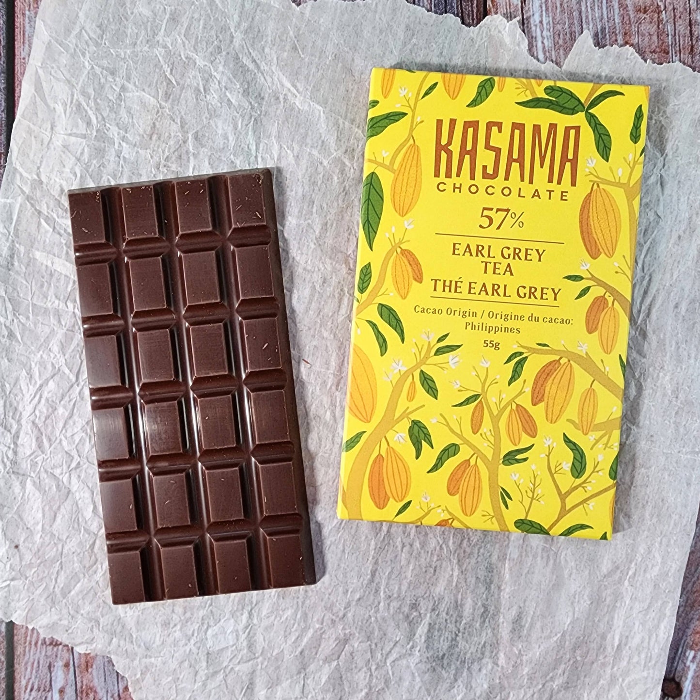 Kasama Chocolate Earl Grey Tea 57% Milk Bar