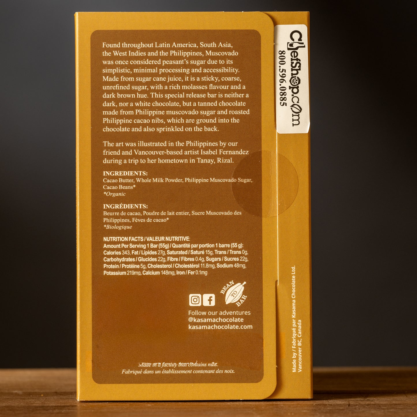 Kasama-Muscovado-Sugar-White-Chocolate-Bar-Nutrition