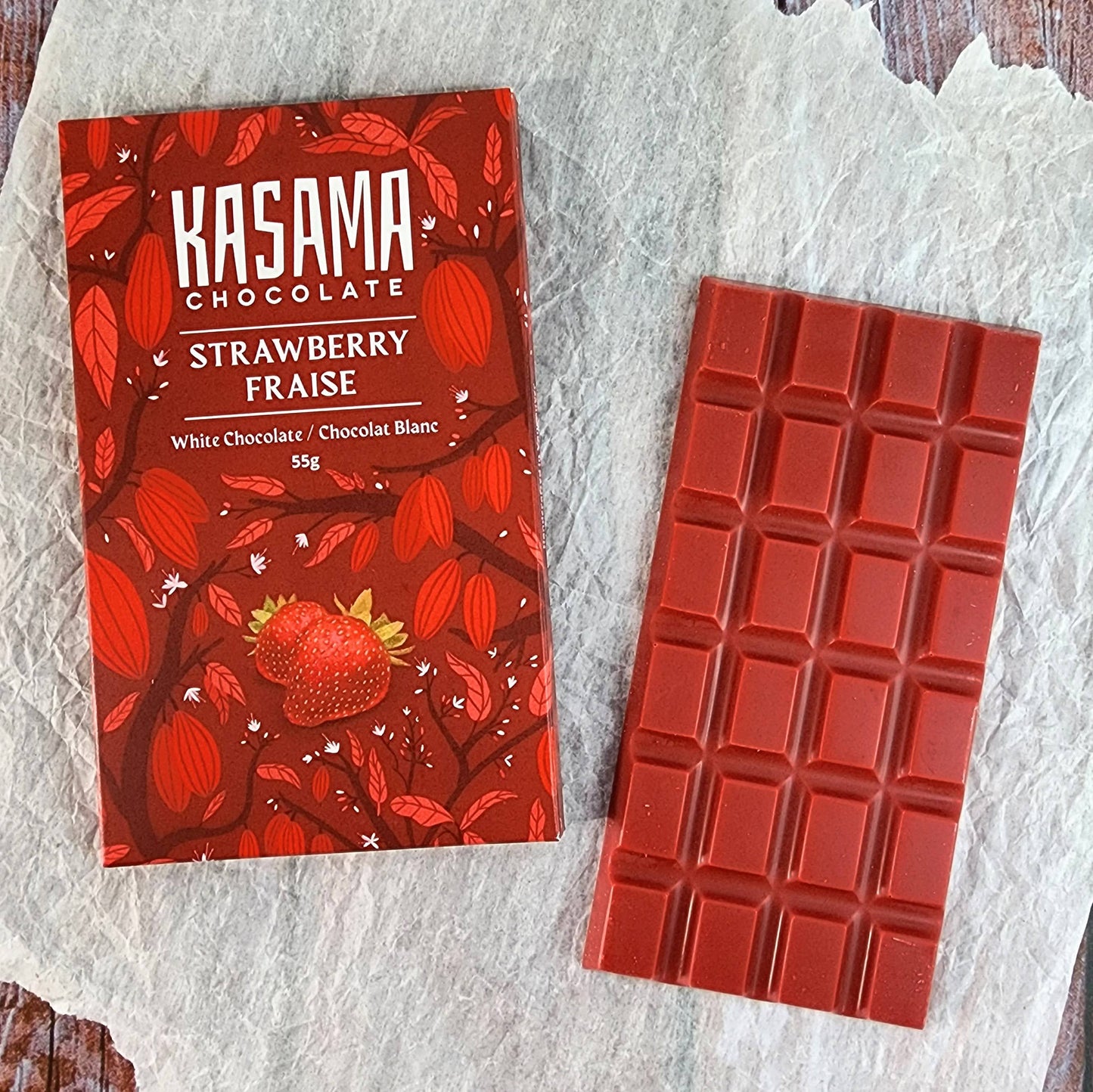 Kasama Strawberry White Chocolate Bar