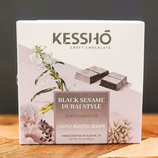 KESSHŌ Dubai-Style Black Sesame White Chocolate Bar