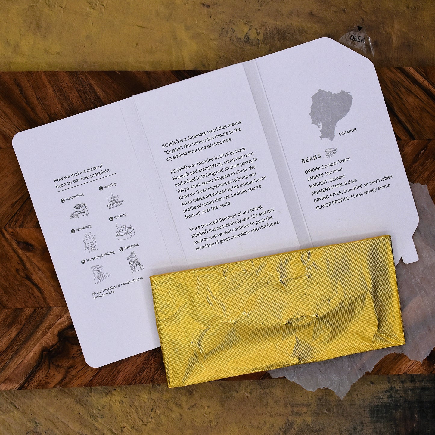 KESSHŌ Citrus Eclipse 56% Dark Chocolate Bar