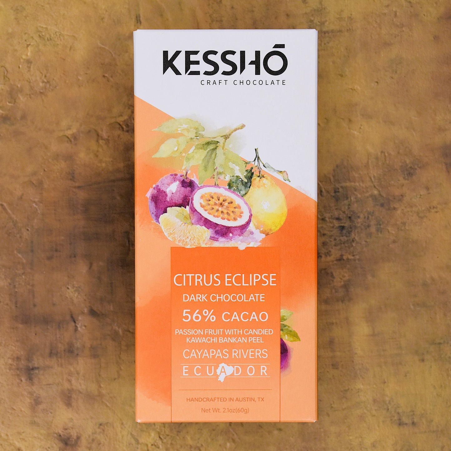 KESSHŌ Citrus Eclipse 56% Dark Chocolate Bar