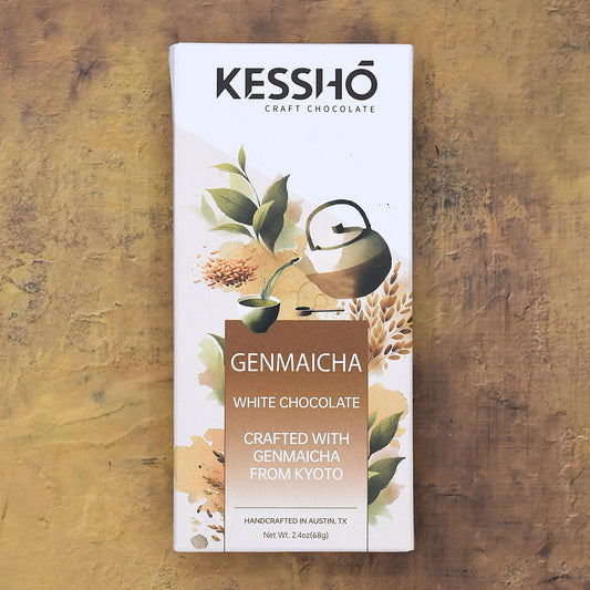 KESSHŌ Genmaicha White Chocolate Bar