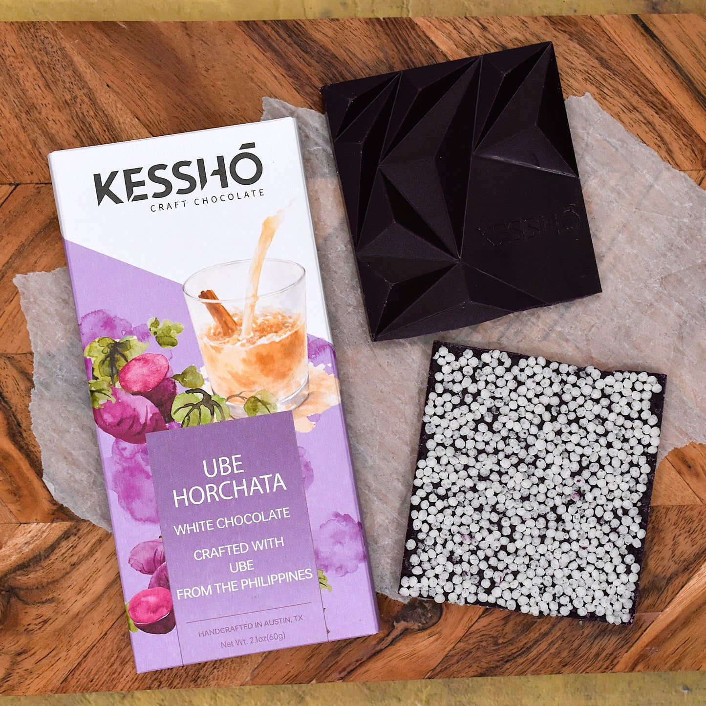 KESSHŌ Ube Horchata White Chocolate Bar