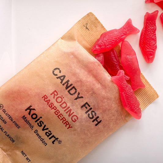 Kolsvart Roding Raspberry Swedish Fish