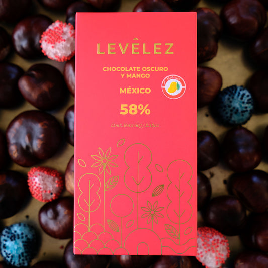LEVELEZ 58% Dark Mango Infused Chocolate Bar