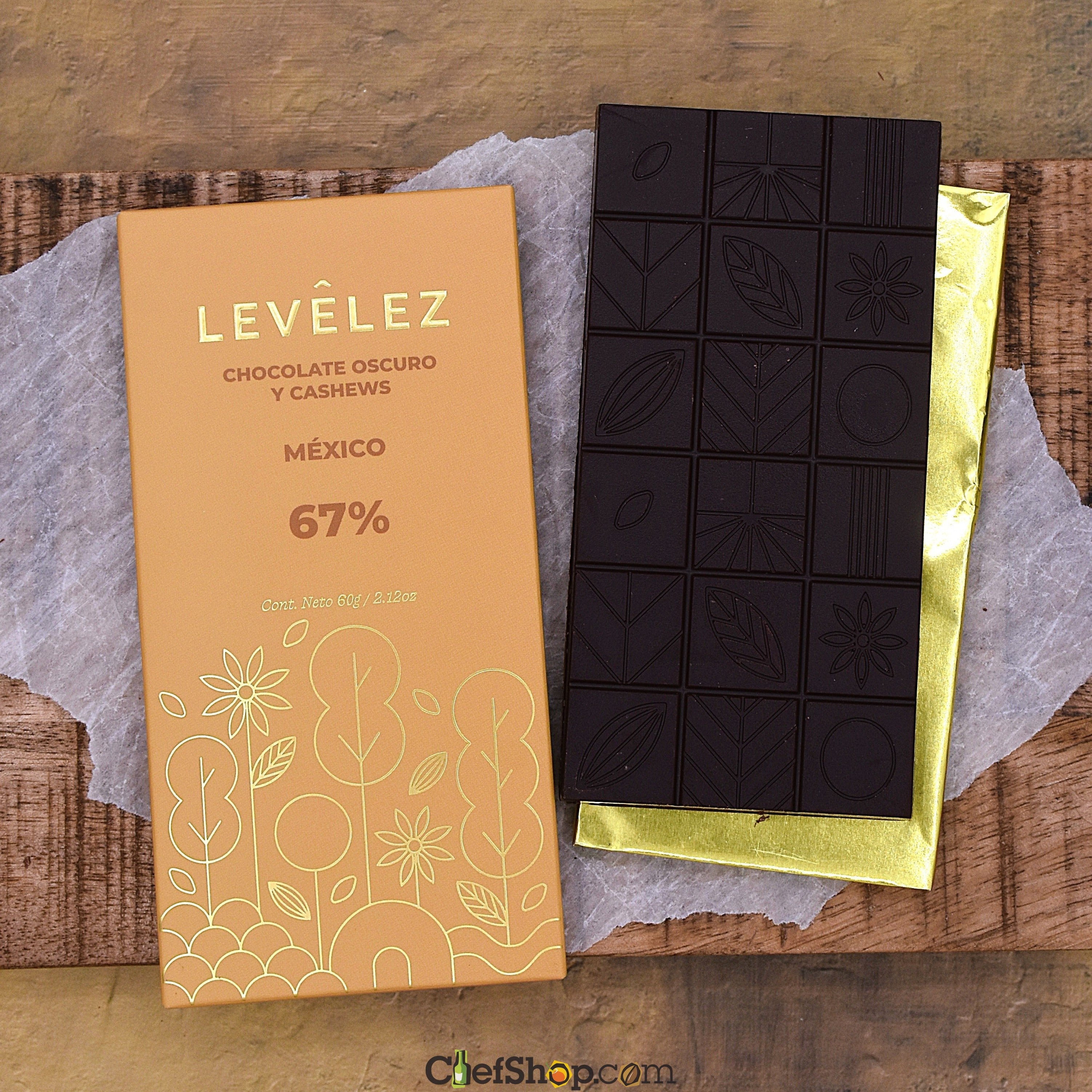 Levêlez Cashew Dark Chocolate Bar | ChefShop.com – ChefShop.Com