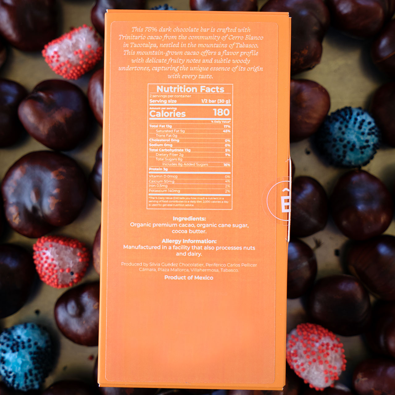 LEVELEZ 75% Dark Mountain-Grown Trinitario Chocolate Bar