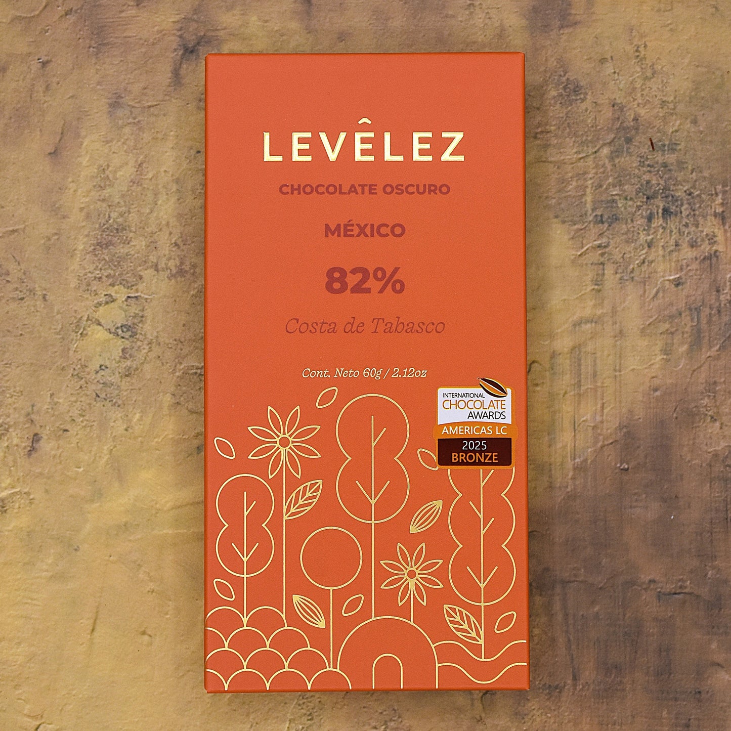 Levêlez 82% Costa de Tabasco Dark Chocolate Bar