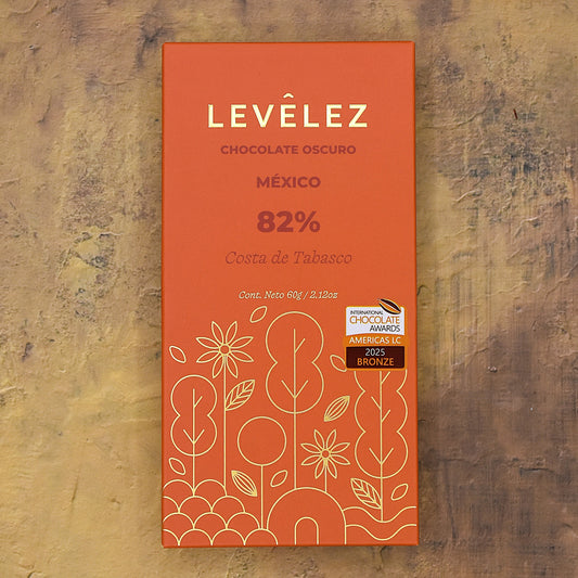 Levêlez 82% Costa de Tabasco Dark Chocolate Bar