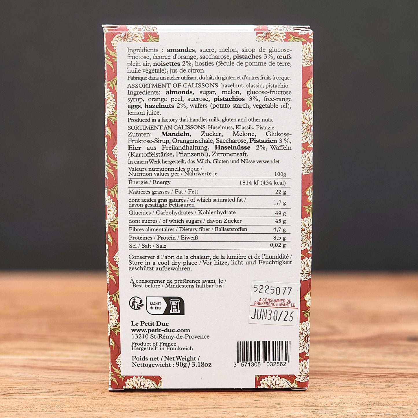 Le Petit Duc Assorted Calissons - Classic, Pistachio & Hazelnut