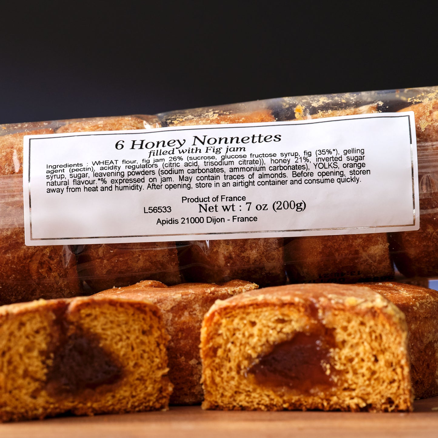 Les Ruchers De Bourgogne Honey Nonnettes with Fig Jam