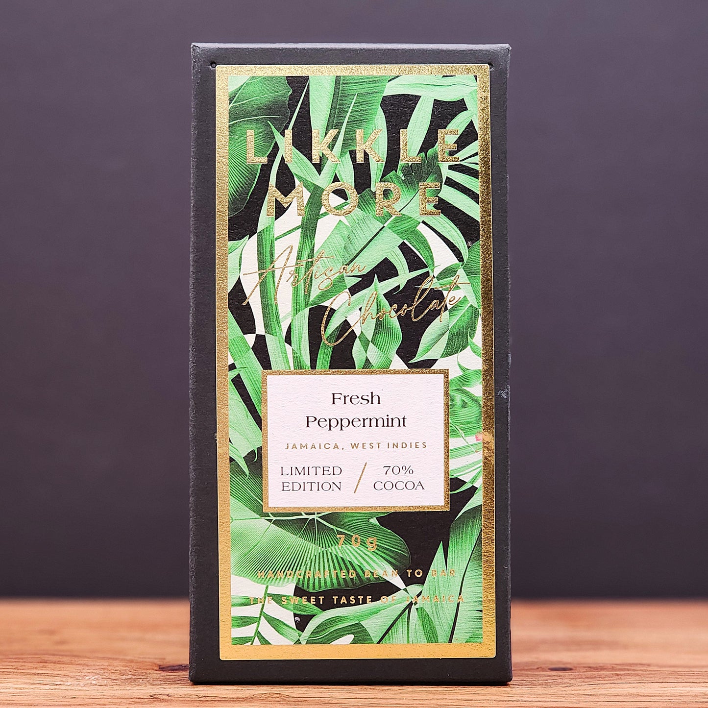 Likkle More Fresh Peppermint 70% Dark Chocolate Bar