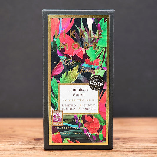 Likkle More Jamaican Sorrel 70% Dark Chocolate Bar