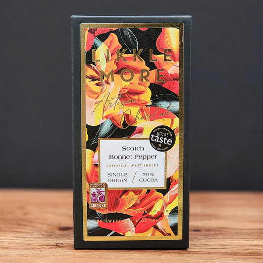 Likkle More Scotch Bonnet Pepper 70% Dark Chocolate Bar