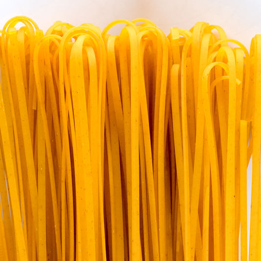Linguine with Saffron Morelli Wheat Germ Pasta